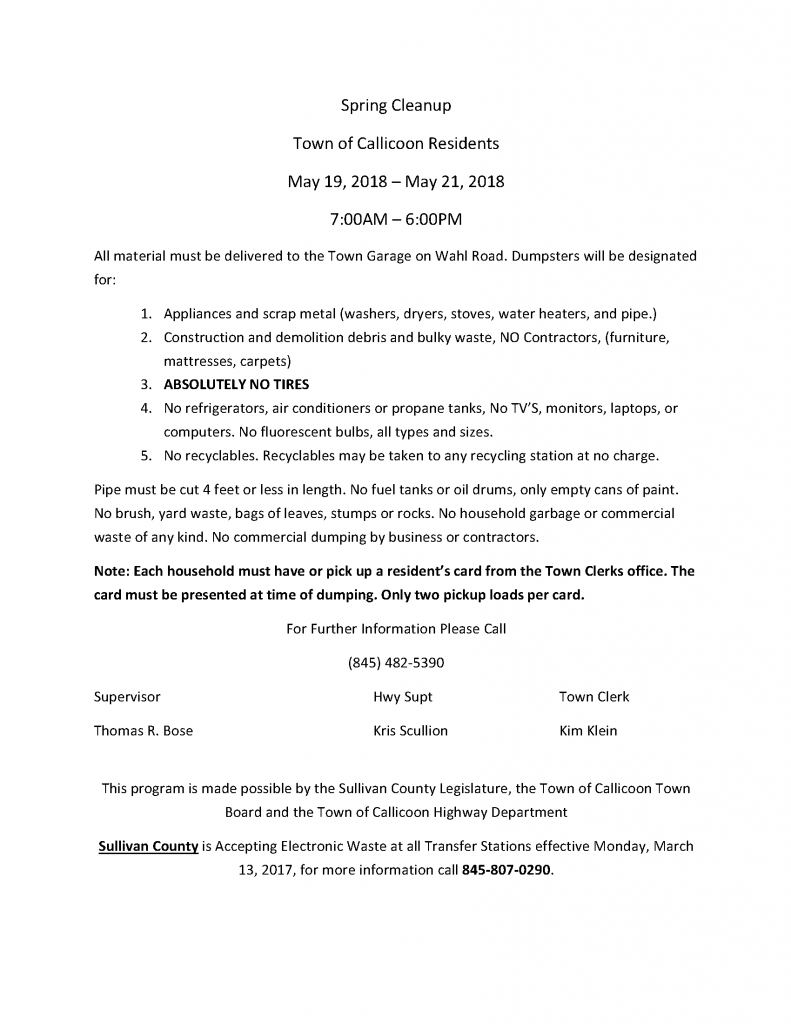 Spring Cleanup 2018 Flyer